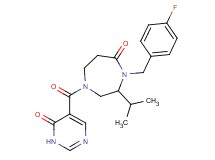 4-(4-fluorobenzyl)-3-isopropyl-1-[(6-oxo-1,6-dihydropyrimidin-5-yl)carbonyl]-1,4-diazepan-5-one
