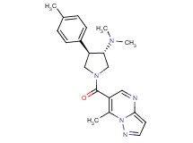 (3S*,4R*)-N,N-dimethyl-4-(4-methylphenyl)-1-[(7-methylpyrazolo[1,5-a]pyrimidin-6-yl)carbonyl]-3-pyrrolidinamine