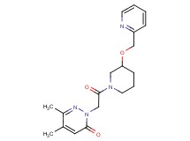 5,6-dimethyl-2-{2-oxo-2-[3-(2-pyridinylmethoxy)-1-piperidinyl]ethyl}-3(2H)-pyridazinone
