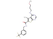 4-[(3-methoxypropyl)amino]-5-methyl-N-[3-(trifluoromethyl)benzyl]thieno[2,3-d]pyrimidine-6-carboxamide