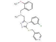 ({4-(3-chlorophenyl)-5-[(4-pyridinylmethyl)thio]-4H-1,2,4-triazol-3-yl}methyl)(2-methoxybenzyl)methylamine