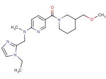 N-[(1-ethyl-1H-imidazol-2-yl)methyl]-5-{[3-(methoxymethyl)-1-piperidinyl]carbonyl}-N-methyl-2-pyridinamine
