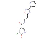 5-chloro-6-oxo-N-[2-(3-pyridin-2-yl-1,2,4-oxadiazol-5-yl)ethyl]-1,6-dihydropyridine-3-carboxamide