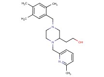2-[1-[(6-methyl-2-pyridinyl)methyl]-4-(2,4,5-trimethylbenzyl)-2-piperazinyl]ethanol