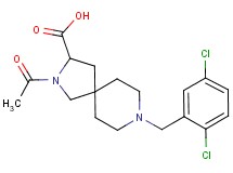 2-acetyl-8-(2,5-dichlorobenzyl)-2,8-diazaspiro[4.5]decane-3-carboxylic acid