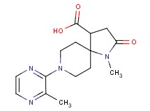 1-methyl-8-(3-methyl-2-pyrazinyl)-2-oxo-1,8-diazaspiro[4.5]decane-4-carboxylic acid