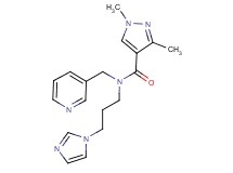 N-[3-(1H-imidazol-1-yl)propyl]-1,3-dimethyl-N-(pyridin-3-ylmethyl)-1H-pyrazole-4-carboxamide