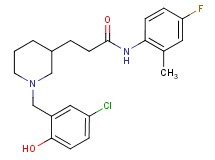 3-[1-(5-chloro-2-hydroxybenzyl)-3-piperidinyl]-N-(4-fluoro-2-methylphenyl)propanamide