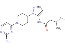 N-{1-[1-(2-aminopyrimidin-4-yl)piperidin-4-yl]-1H-pyrazol-5-yl}-3-methylbutanamide