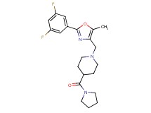 1-{[2-(3,5-difluorophenyl)-5-methyl-1,3-oxazol-4-yl]methyl}-4-(1-pyrrolidinylcarbonyl)piperidine