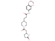 N-(2,3-dihydro-1,4-benzodioxin-6-yl)-3-{1-[(5-oxo-2-pyrrolidinyl)acetyl]-4-piperidinyl}propanamide