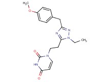 1-{2-[1-ethyl-3-(4-methoxybenzyl)-1H-1,2,4-triazol-5-yl]ethyl}pyrimidine-2,4(1H,3H)-dione