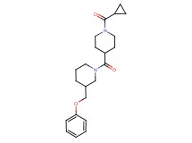 1-{[1-(cyclopropylcarbonyl)-4-piperidinyl]carbonyl}-3-(phenoxymethyl)piperidine