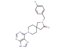 2-(4-chlorobenzyl)-8-(9H-purin-6-yl)-2,8-diazaspiro[4.5]decan-3-one