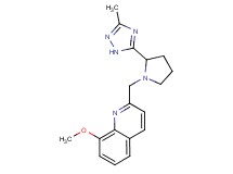 8-methoxy-2-{[2-(3-methyl-1H-1,2,4-triazol-5-yl)pyrrolidin-1-yl]methyl}quinoline