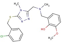2-{[({5-[(2-chlorobenzyl)thio]-4-methyl-4H-1,2,4-triazol-3-yl}methyl)(methyl)amino]methyl}-6-methoxyphenol