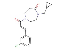 1-[(2E)-3-(3-chlorophenyl)-2-propenoyl]-4-(cyclopropylmethyl)-1,4-diazepan-5-one