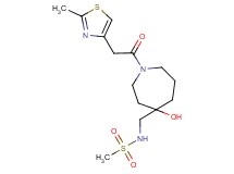 N-({4-hydroxy-1-[(2-methyl-1,3-thiazol-4-yl)acetyl]-4-azepanyl}methyl)methanesulfonamide