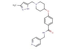 4-({1-[(3-methyl-1H-pyrazol-5-yl)methyl]-4-piperidinyl}oxy)-N-(4-pyridinylmethyl)benzamide