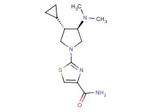 2-[rel-(3S,4R)-3-cyclopropyl-4-(dimethylamino)-1-pyrrolidinyl]-1,3-thiazole-4-carboxamide hydrochloride