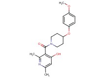 3-{[4-(4-methoxyphenoxy)-1-piperidinyl]carbonyl}-2,6-dimethyl-4-pyridinol