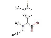 (4-fluoro-3-methylphenyl)[methyl(prop-2-yn-1-yl)amino]acetic acid