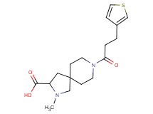 2-methyl-8-[3-(3-thienyl)propanoyl]-2,8-diazaspiro[4.5]decane-3-carboxylic acid