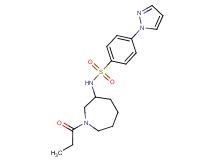 N-(1-propionylazepan-3-yl)-4-(1H-pyrazol-1-yl)benzenesulfonamide