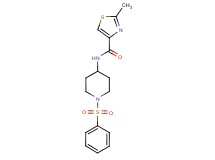 2-methyl-N-[1-(phenylsulfonyl)piperidin-4-yl]-1,3-thiazole-4-carboxamide