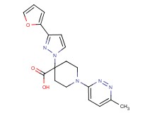 4-[3-(2-furyl)-1H-pyrazol-1-yl]-1-(6-methylpyridazin-3-yl)piperidine-4-carboxylic acid