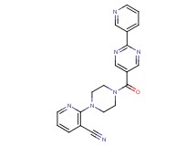 2-(4-{[2-(3-pyridinyl)-5-pyrimidinyl]carbonyl}-1-piperazinyl)nicotinonitrile