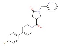 4-{[4-(4-fluorophenyl)-3,6-dihydro-1(2H)-pyridinyl]carbonyl}-1-(2-pyridinylmethyl)-2-pyrrolidinone