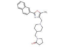 1-[(1-{[5-methyl-2-(2-naphthyl)-1,3-oxazol-4-yl]methyl}-4-piperidinyl)methyl]-2-pyrrolidinone