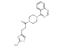 4-{3-oxo-3-[4-(4-quinazolinyl)-1-piperazinyl]propyl}-1,3-thiazol-2-amine