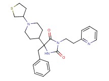 5-benzyl-3-[2-(2-pyridinyl)ethyl]-5-[1-(tetrahydro-3-thienyl)-4-piperidinyl]-2,4-imidazolidinedione