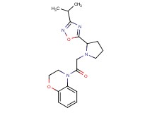 4-{[2-(3-isopropyl-1,2,4-oxadiazol-5-yl)-1-pyrrolidinyl]acetyl}-3,4-dihydro-2H-1,4-benzoxazine
