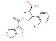 (3S*,4R*)-4-(2-methylphenyl)-1-(1,4,5,6-tetrahydrocyclopenta[c]pyrazol-3-ylcarbonyl)pyrrolidine-3-carboxylic acid