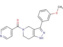 5-isonicotinoyl-3-(3-methoxyphenyl)-4,5,6,7-tetrahydro-1H-pyrazolo[4,3-c]pyridine