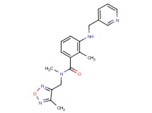 N,2-dimethyl-N-[(4-methyl-1,2,5-oxadiazol-3-yl)methyl]-3-[(pyridin-3-ylmethyl)amino]benzamide