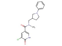 5-chloro-N-methyl-6-oxo-N-[(1-phenyl-3-pyrrolidinyl)methyl]-1,6-dihydro-3-pyridinecarboxamide