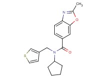 N-cyclopentyl-2-methyl-N-(3-thienylmethyl)-1,3-benzoxazole-6-carboxamide