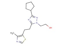 2-{3-cyclopentyl-5-[2-(4-methyl-1,3-thiazol-5-yl)ethyl]-1H-1,2,4-triazol-1-yl}ethanol