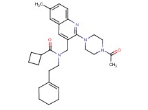 N-{[2-(4-acetyl-1-piperazinyl)-6-methyl-3-quinolinyl]methyl}-N-[2-(1-cyclohexen-1-yl)ethyl]cyclobutanecarboxamide