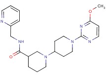 1'-(4-methoxypyrimidin-2-yl)-N-(pyridin-2-ylmethyl)-1,4'-bipiperidine-3-carboxamide