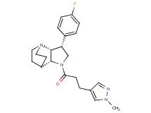 (3R*,3aR*,7aR*)-3-(4-fluorophenyl)-1-[3-(1-methyl-1H-pyrazol-4-yl)propanoyl]octahydro-4,7-ethanopyrrolo[3,2-b]pyridine