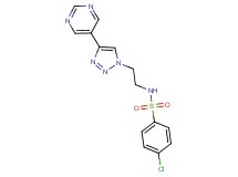 4-chloro-N-[2-(4-pyrimidin-5-yl-1H-1,2,3-triazol-1-yl)ethyl]benzenesulfonamide