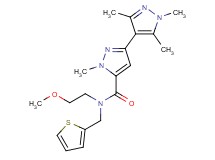 N-(2-methoxyethyl)-1,1',3',5'-tetramethyl-N-(2-thienylmethyl)-1H,1'H-3,4'-bipyrazole-5-carboxamide