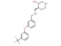 (3S*,4S*)-4-[({3-[3-(trifluoromethyl)phenoxy]benzyl}amino)methyl]piperidin-3-ol