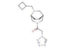 (1R*,5R*)-6-(cyclobutylmethyl)-3-(1H-tetrazol-1-ylacetyl)-3,6-diazabicyclo[3.2.2]nonane