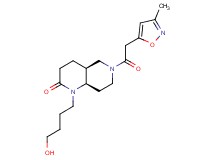 (4aS*,8aR*)-1-(4-hydroxybutyl)-6-[(3-methylisoxazol-5-yl)acetyl]octahydro-1,6-naphthyridin-2(1H)-one